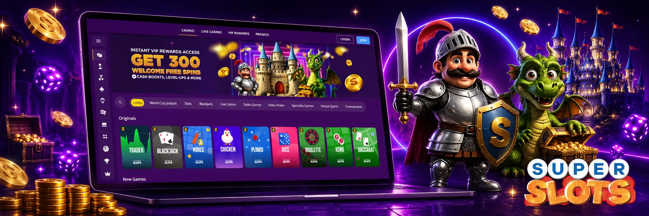Super Slots Casino Game Selection
